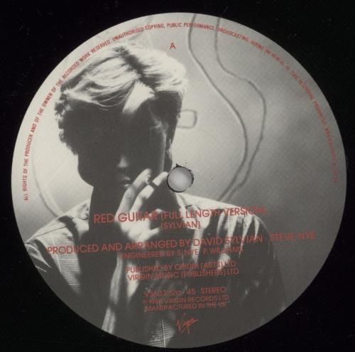 David Sylvian Red Guitar 12" vinyl single (12 inch record / Maxi-single) UK SYL12RE14322