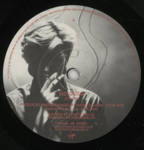 David Sylvian Red Guitar 7" vinyl single (7 inch record / 45) UK SYL07RE294086