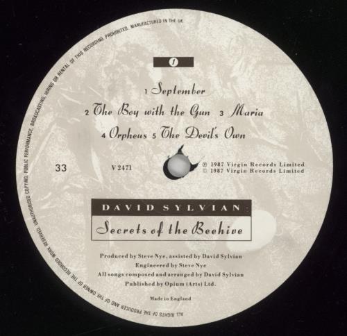 David Sylvian Secrets Of The Beehive - EX vinyl LP album (LP record) UK SYLLPSE222172