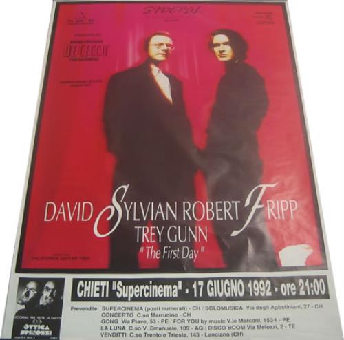 David Sylvian The First Day poster Italian SYLPOTH410497