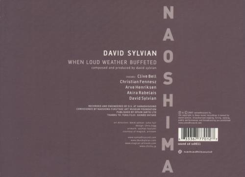 David Sylvian When Loud Weather Buffeted Naoshima CD album (CDLP) UK SYLCDWH606113