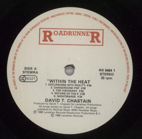 David T. Chastain Within The Heat vinyl LP album (LP record) Dutch E-3LPWI604370