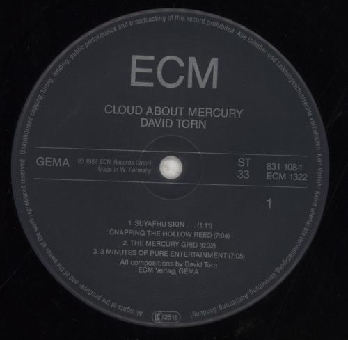 David Torn Cloud About Mercury vinyl LP album (LP record) German EKWLPCL699923