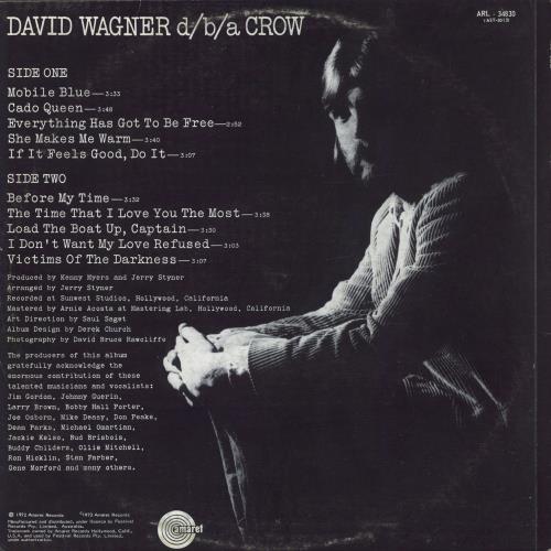 David Wagner d/b/a Crow vinyl LP album (LP record) Australian 5C8LPDB810451