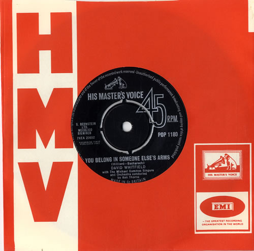 David Whitfield You Belong In Someone Else's Arms 7" vinyl single (7 inch record / 45) UK DWF07YO547730