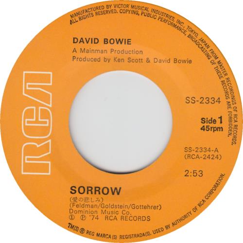 David Bowie Sorrow Japanese 7