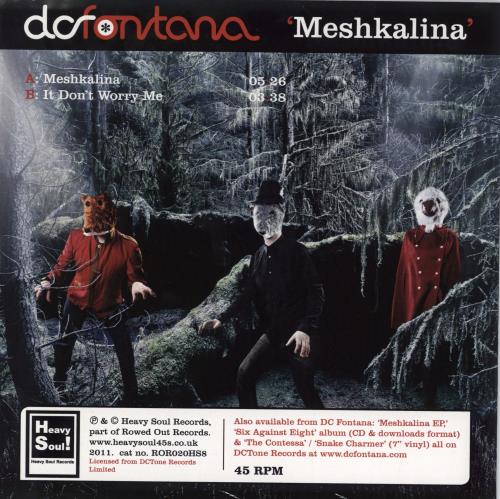 DC Fontana Meshkalina 7" vinyl single (7 inch record / 45) UK 2XG07ME777445