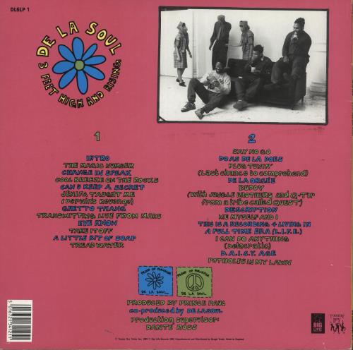 De La Soul 3 Feet High And Rising - 1st - VG+ vinyl LP album (LP record) UK DLSLPFE734002
