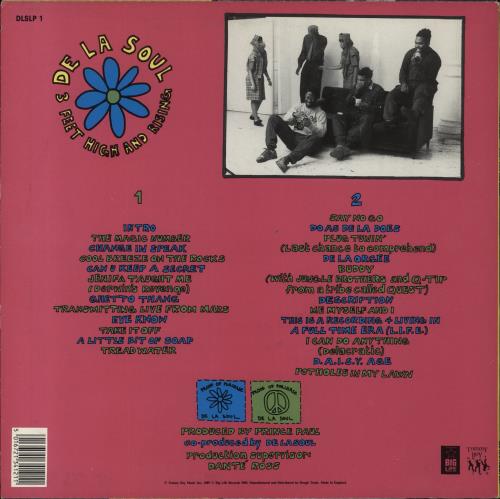 De La Soul 3 Feet High And Rising - 1st - VG vinyl LP album (LP record) UK DLSLPFE856408