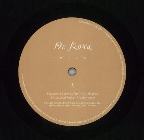 De Rosa Weem vinyl LP album (LP record) UK 1VDLPWE872578