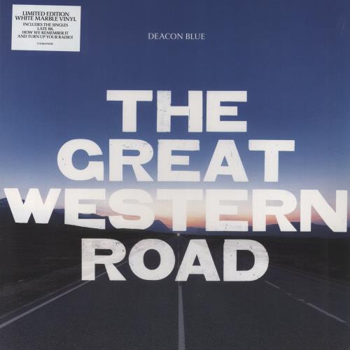 Deacon Blue The Great Western Road - White Marbled Vinyl + Autographed Print vinyl LP album (LP record) UK DBLLPTH863595