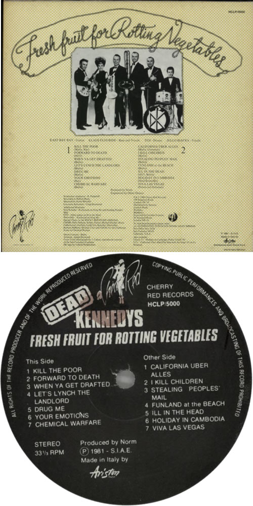 Dead Kennedys Fresh Fruit For Rotting Vegetables vinyl LP album (LP record) Italian DKNLPFR607564
