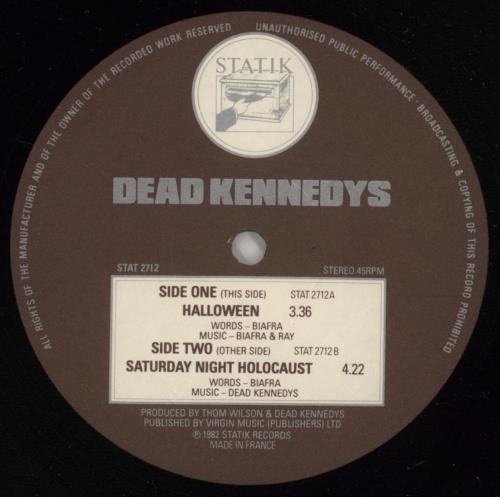 Dead Kennedys Halloween - VG 12" vinyl single (12 inch record / Maxi-single) UK DKN12HA866612