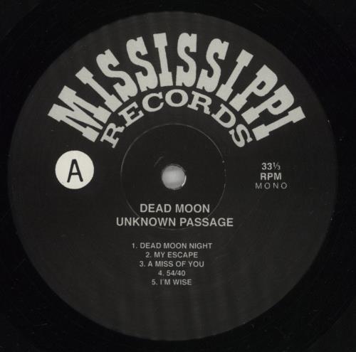 Dead Moon Unknown Passage vinyl LP album (LP record) US 8QGLPUN873425