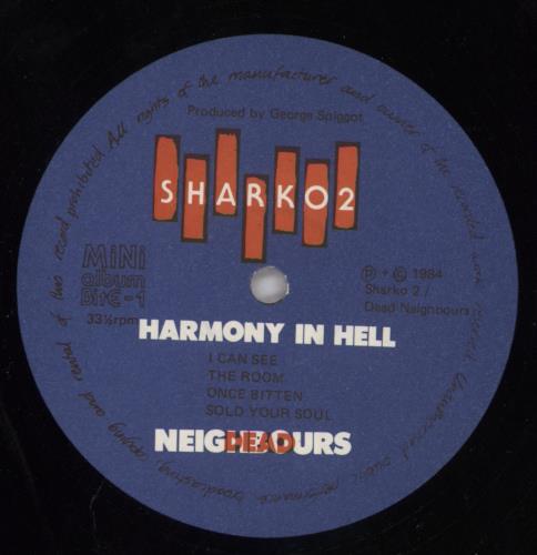 Dead Neighbours Harmony In Hell vinyl LP album (LP record) UK 5QILPHA822939