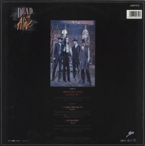 Dead Or Alive Brand New Lover - Poster Sleeve 12" vinyl single (12 inch record / Maxi-single) UK DOA12BR15904