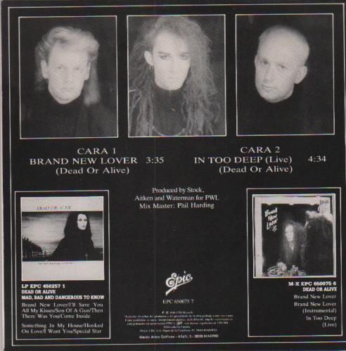 Dead Or Alive Brand New Lover 7" vinyl single (7 inch record / 45) Spanish DOA07BR206580