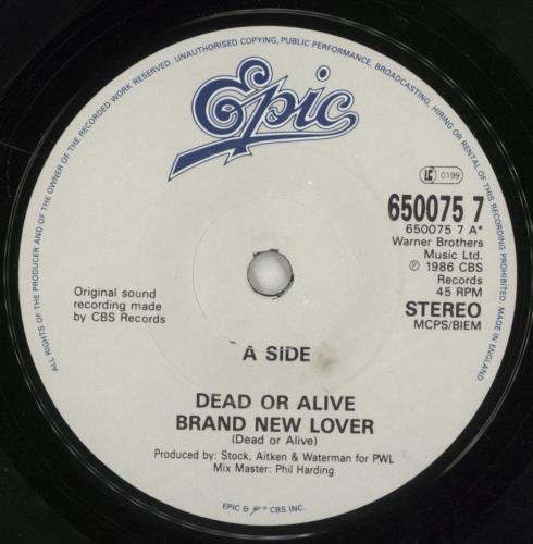 Dead Or Alive Brand New Lover 7" vinyl single (7 inch record / 45) UK DOA07BR34274