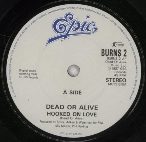Dead Or Alive Hooked On Love 7" vinyl single (7 inch record / 45) UK DOA07HO105917