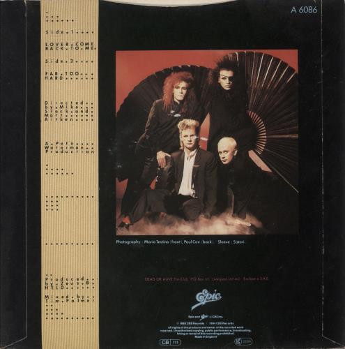 Dead Or Alive Lover Come Back To Me 7" vinyl single (7 inch record / 45) UK DOA07LO34275