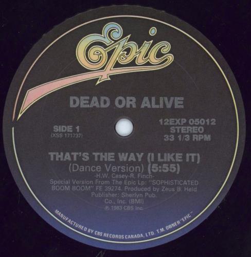 Dead Or Alive That's The Way 12" vinyl single (12 inch record / Maxi-single) Canadian DOA12TH117551