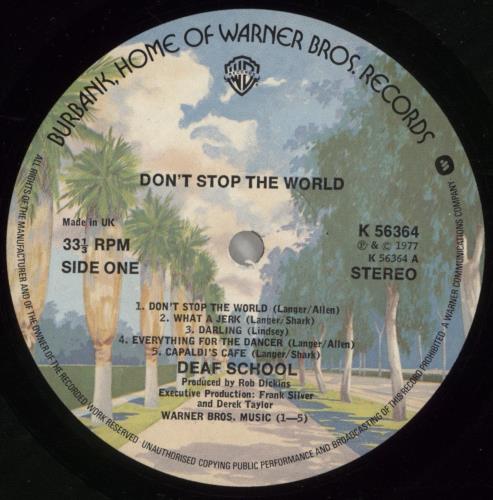 Deaf School Don't Stop The World vinyl LP album (LP record) UK DFHLPDO416298