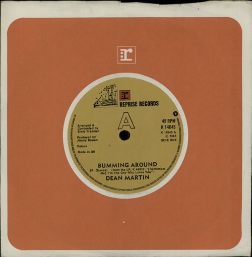 Dean Martin Bumming Around 7" vinyl single (7 inch record / 45) UK 1DM07BU638663