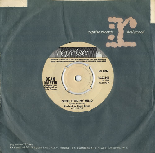 Dean Martin Gentle On My Mind 7" vinyl single (7 inch record / 45) UK 1DM07GE407279