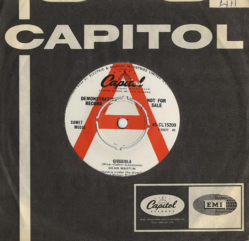Dean Martin Giuggiola 7" vinyl single (7 inch record / 45) UK 1DM07GI481061
