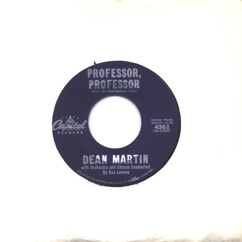 Dean Martin Professor, Professor 7" vinyl single (7 inch record / 45) US 1DM07PR153926
