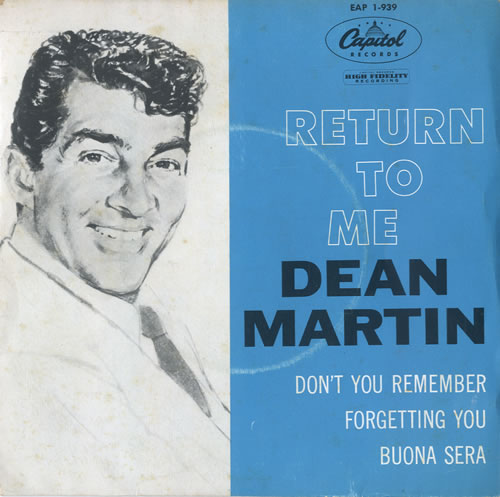 Dean Martin Return To Me EP 7" vinyl single (7 inch record / 45) UK 1DM07RE565441