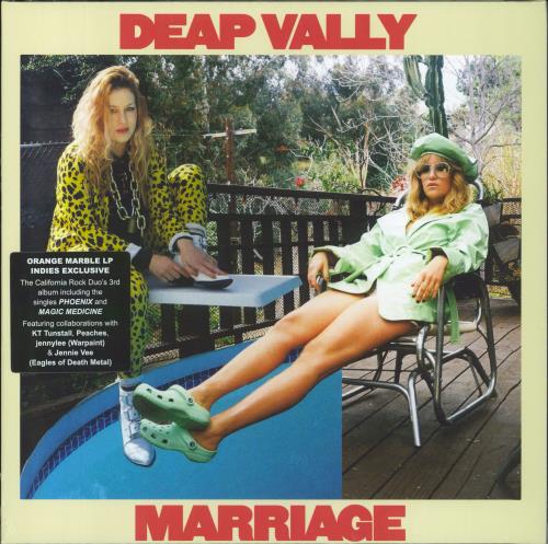 Deap Vally Marriage - Marbled Orange Vinyl - Sealed vinyl LP album (LP record) UK E6YLPMA795737