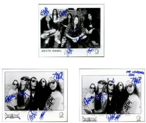 Death Angel Act III + 3 Signed Publicity Photographs vinyl LP album (LP record) German DH9LPAC391579