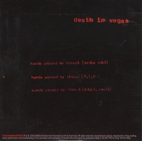 Death In Vegas Hands Around My Throat CD single (CD5 / 5") UK DEAC5HA223482
