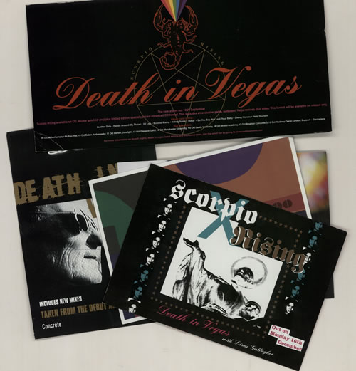Death In Vegas Quantity of Five Mailshot Postcards memorabilia UK DEAMMQU639139
