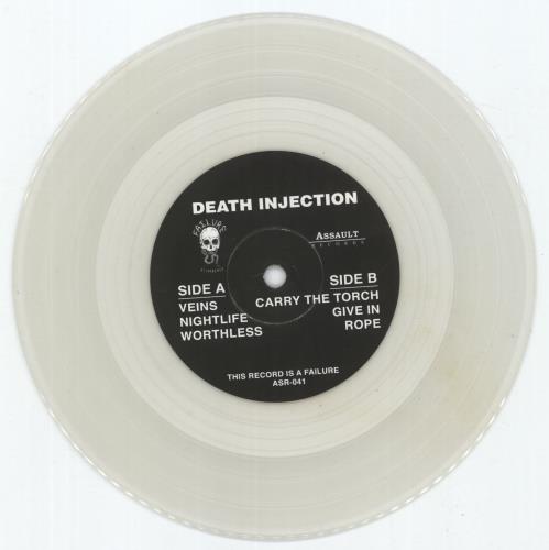 Death Injection Death Injection - Clear Vinyl 7" vinyl single (7 inch record / 45) US 9UE07DE882228