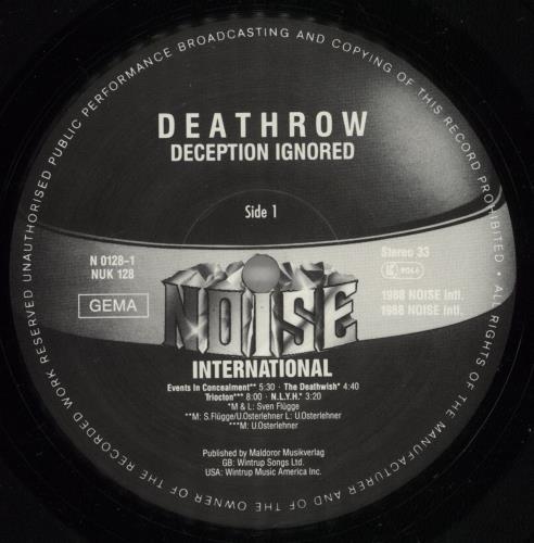 Deathrow Deception Ignored vinyl LP album (LP record) German 2HVLPDE761185