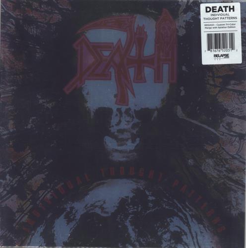 Death Individual Thought Patterns - Custom Tri-Color Merge With Splatter Edition vinyl LP album (LP record) US DETLPIN857640