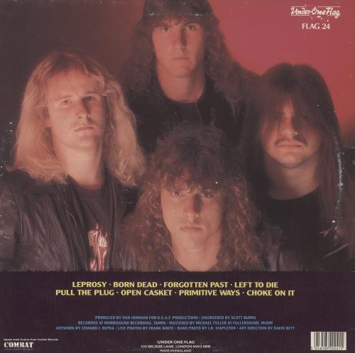 Death Leprosy - VG Sleeve vinyl LP album (LP record) UK DETLPLE887331