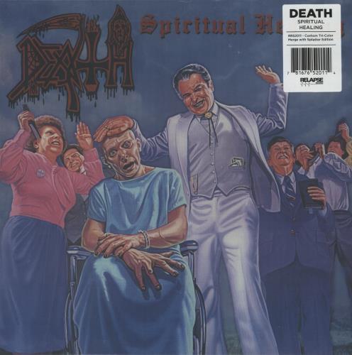 Death Spiritual Healing - Custom Tri-Color Merge with Splatter Edition vinyl LP album (LP record) UK DETLPSP861621
