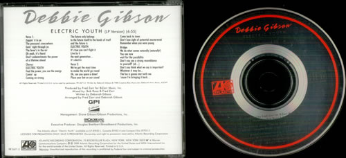 Debbie Gibson Electric Youth CD single (CD5 / 5") US GIBC5EL02723