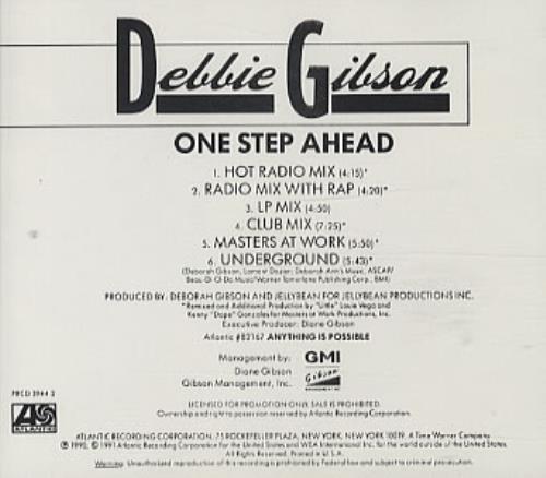 Debbie Gibson One Step Ahead CD single (CD5 / 5") US GIBC5ON64293