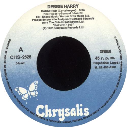 Debbie Harry Cortafuegos 7" vinyl single (7 inch record / 45) Spanish DEB07CO727396