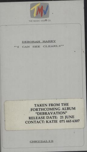 Debbie Harry I Can See Clearly video (VHS or PAL or NTSC) UK DEBVIIC681400