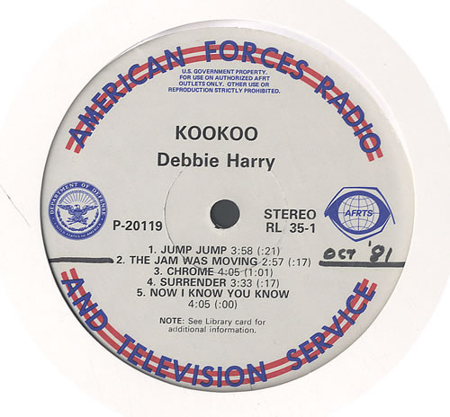 Debbie Harry Kookoo vinyl LP album (LP record) US DEBLPKO551866