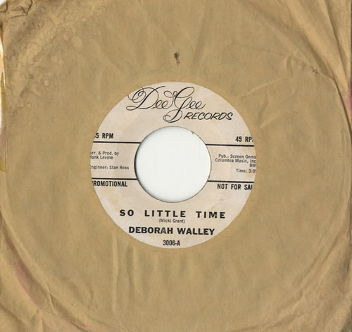 Deborah Walley So Little Time 7" vinyl single (7 inch record / 45) US EKK07SO574545
