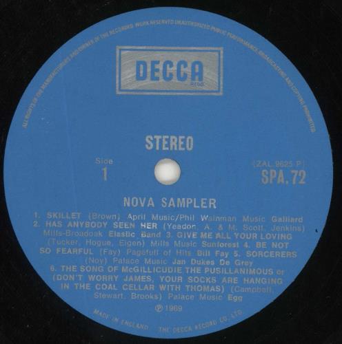 Decca Nova Sampler vinyl LP album (LP record) UK D1KLPNO723898
