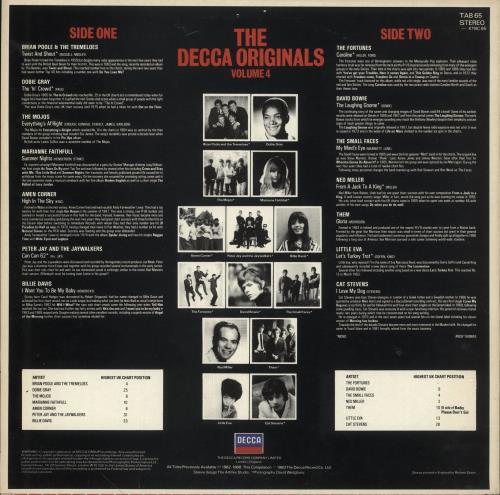 Decca The Decca Originals Vol 4 vinyl LP album (LP record) UK D1KLPTH746402
