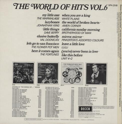 Decca The World Of Hits Vol. 6 vinyl LP album (LP record) UK D1KLPTH757413