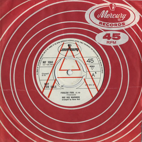Dee Dee Warwick Foolish Fool 7" vinyl single (7 inch record / 45) UK DW907FO466061